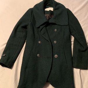 Jessica Simpson green and black pea coat